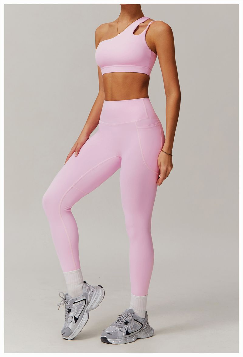 Ensemble de yoga respirant et à séchage rapide avec poche – Tenue de course et de fitness sans coutures pour femme_voghion.com