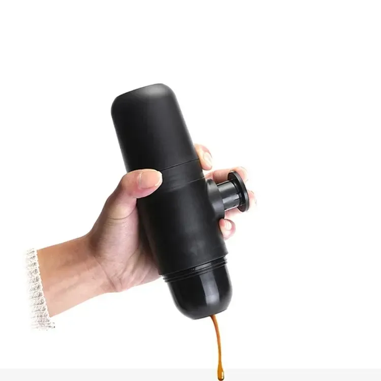 Manuelle Druckkaffeemaschine, kleine und tragbare Hand-Espressomaschine für den Einsatz im Haushalt, auf Reisen und beim Picknick_voghion.com