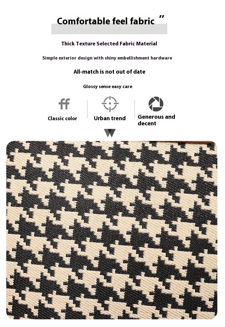 2024 New Fashion Women's Bag, Leisure and Retro Texture, Versatile Backpack, Trendy Thousand Bird Grid Large Capacity Book Bag_voghion.com