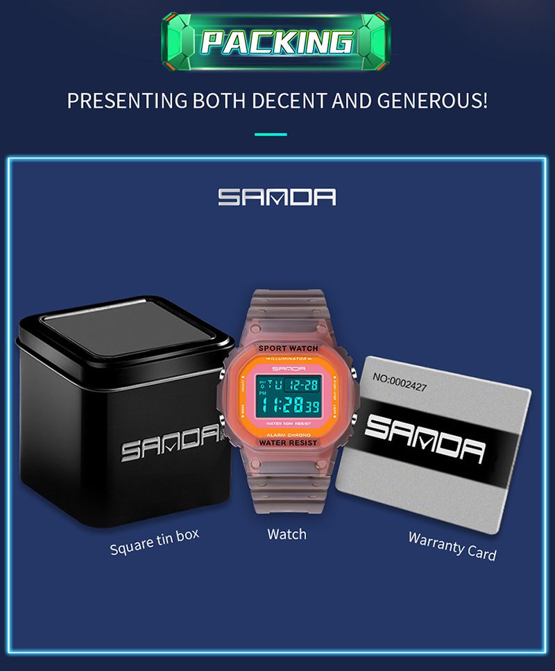 Nyt enkelt display gennemsigtig rem til mænd og kvinder, moderigtigt personlighedsur med lysende og vandtæt rem_voghion.com