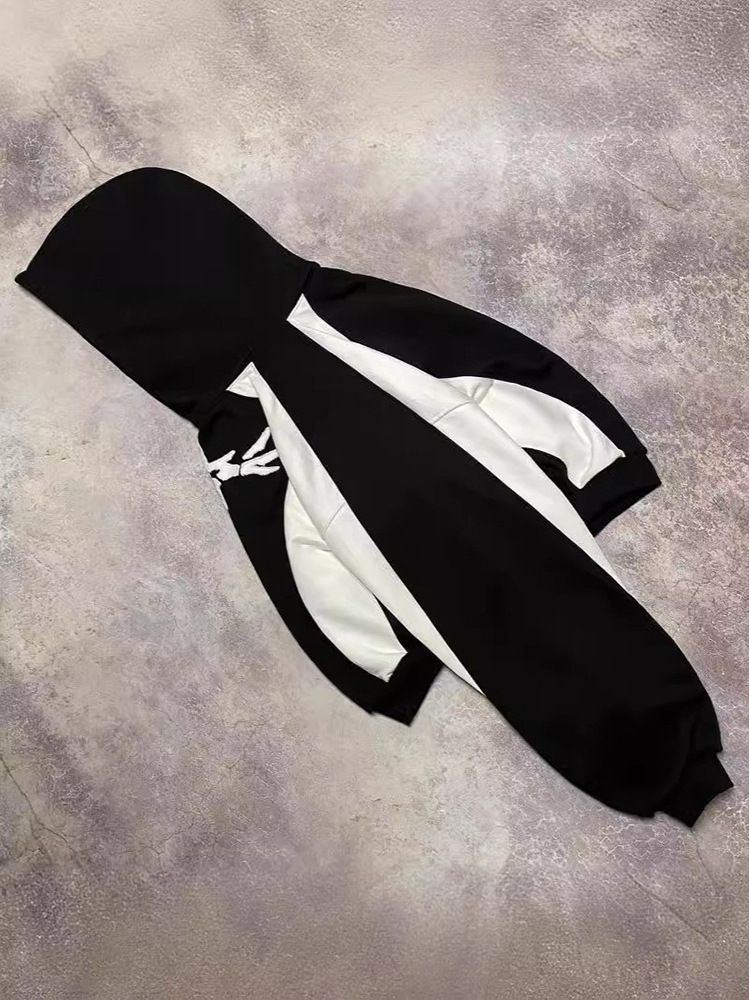 Men's Clothing collage street hoodie new style trend men and women same loose sweater_voghion.com