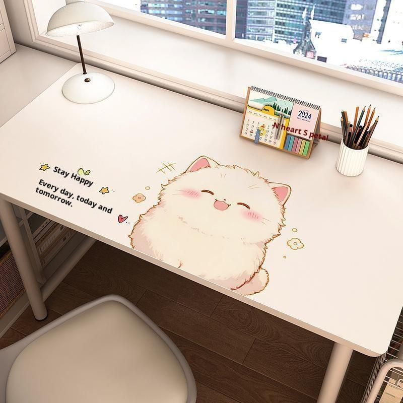 NeoGear NeoGear Tapis de bureau en PVC imperméable et antidérapant, motif animaux mignons, facile à nettoyer, idéal pour la maison ou les dortoirs. Tapis de bureau facile à nettoyer._voghion.com