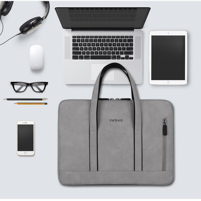 Laptop Bag 13 14 15 15.6 inch Handbag Women Notebook Bag For book Pro Air 13 Case Xiaomi Asus PU Leather Computer Bag_voghion.com