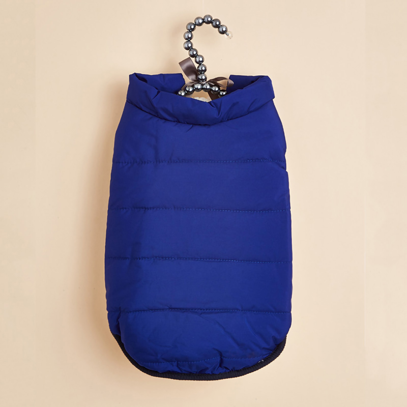 Guangying Pet Coat Clothes Solid Color Windproof Warm Clothes Dog Winter Vest Jacket Puppy Costume_voghion.com