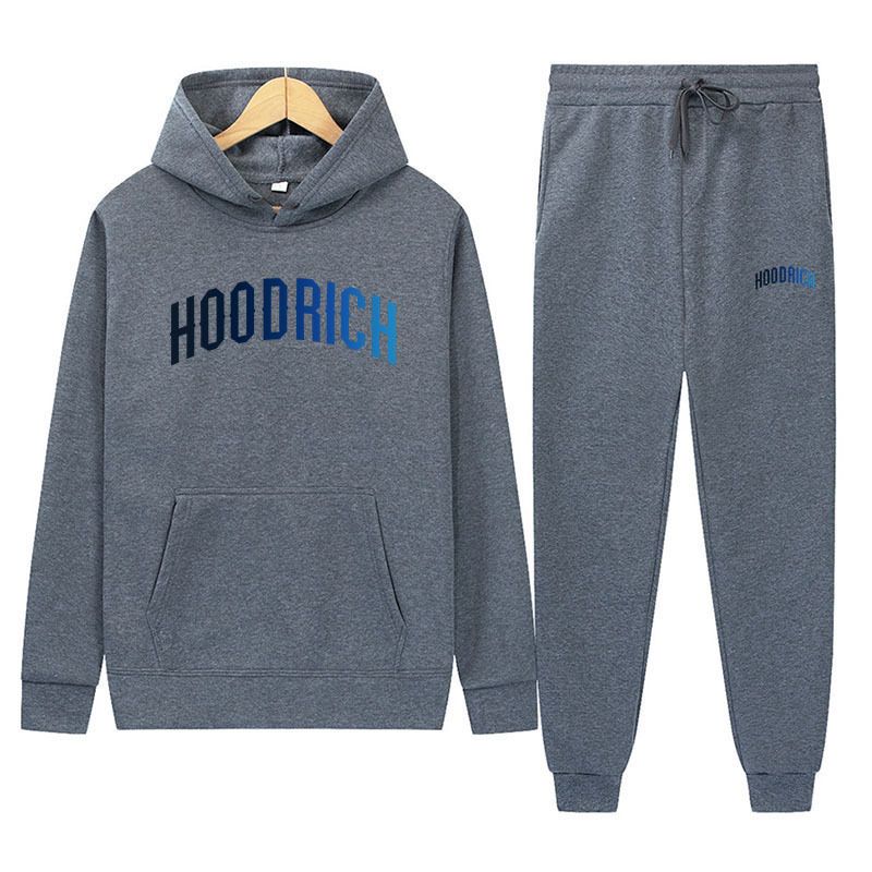 Hoodrich Sportswear Sweatshirt Pattern Print Hoodie Two-Piece Set_voghion.com
