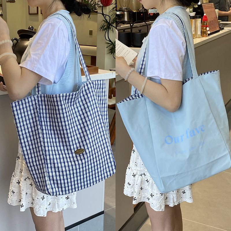 Borsa a mano bifacciale di grande capacità, stile coreano, 2025, per donna, casual, versatile, da portare sotto le ascelle_voghion.com