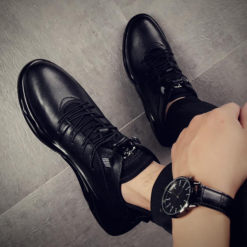 6657 'S Stivali Martin in vera pelle, stile britannico, versatili, alla moda, casual, autunno inverno, foderati in pile_voghion.com