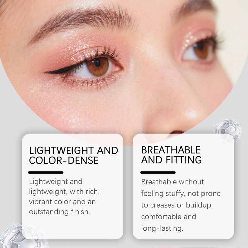 zephoco Rose Natürliche Farbe Feiner Schimmer Einfach aufzutragen Integrierter Pinsel Praktischer Lidschattenstift_voghion.com