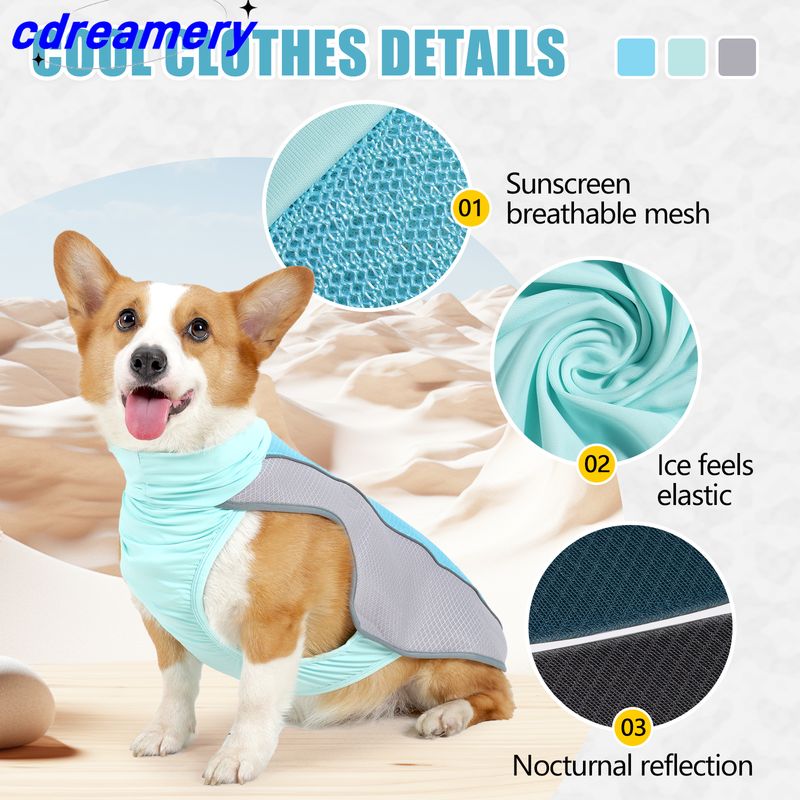 Dog Cooling Vests, Cooling Jackets, Evaporative Cooling Coats For Pets, Large, Medium And Small Dogs Made Of Reflective Materials_voghion.com