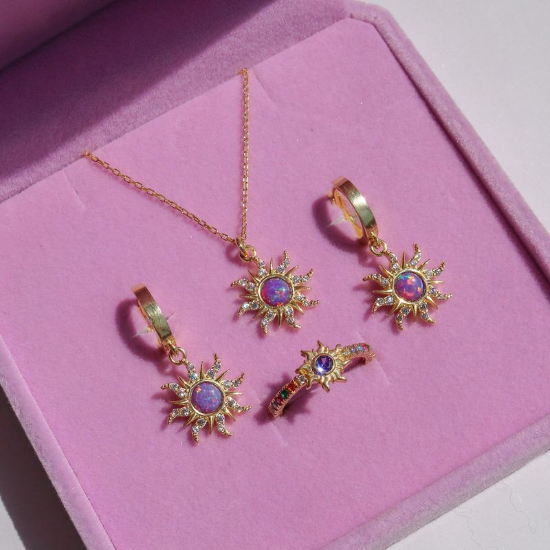 Opal Retro Dopamin Halskjede Opal Mikro Innlagt Zirkon Anheng_voghion.com