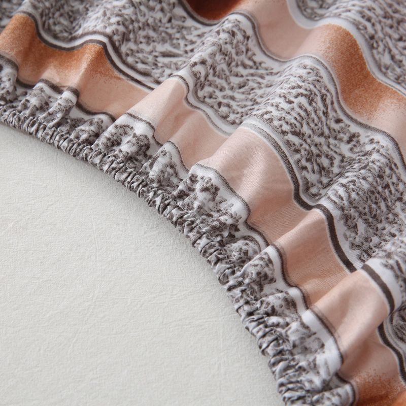 Soyut ve Kalp Tasarımlı Gül Altın Geometrik Desenli 3D Baskılı Polyester Çarşaf Takımı, Tek Kişilik, Çift Kişilik, Kraliçe ve Kral Yataklar İçin Çeşitli Boyutlar_voghion.com