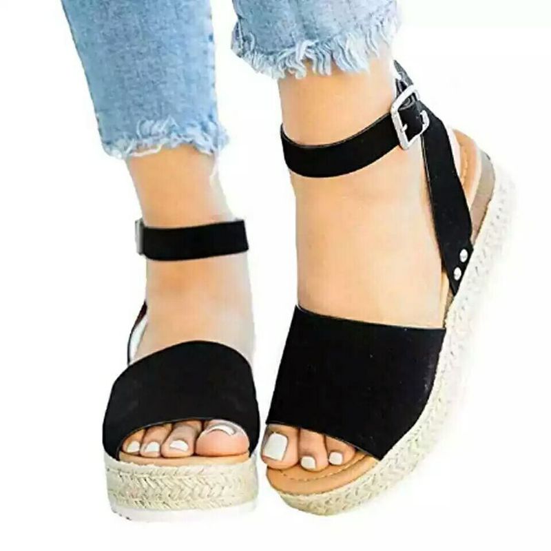 Spring/Summer 2025 Large Rope Matsuke Thick Sole Buckle Flat Bottom Women's Sandals_voghion.com