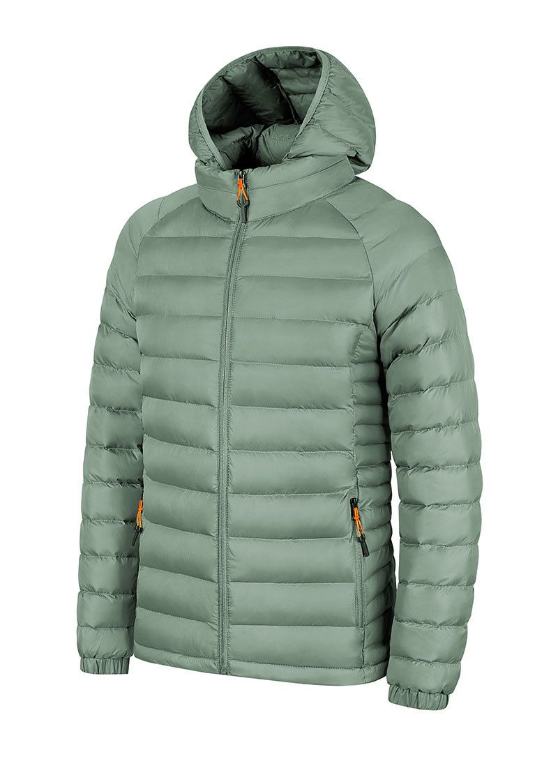 Men's Striped Hooded Cotton Jacket - Lightweight Foldable Travel Coat With Zip Closure, Casual Winter Outerwear For Business & Leisure_voghion.com