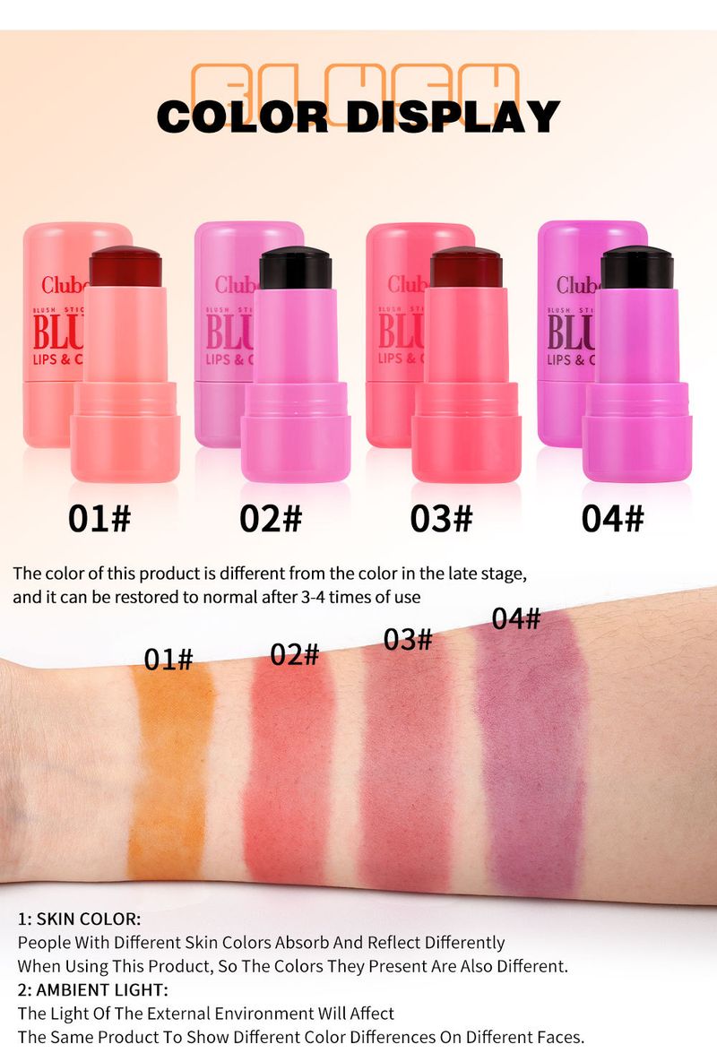 Clubday Beauty Hit Vierfarbiges Rouge Rouge Make-up Neues Produkt Matt Feuchtigkeitsspendend Q Elastic Jelly Blush Stick_voghion.com