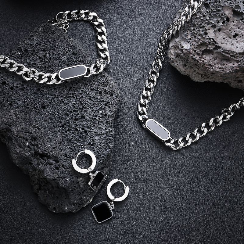 Ins Style Hip-Hop Edelstahl Nicht verblassendes High-End-Nischen-Sweatshirt Unisex Cuban Plain Chain_voghion.com