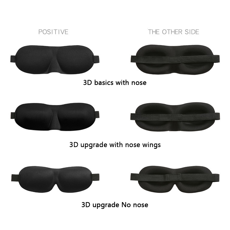 Maschera 3D Copertura per il sonno Ombra Benda per gli occhi Aiuto per dormire Visiera Copertura per gli occhi Patch Donna Uomo Morbido portatile Blindfol ing ombra_voghion.com