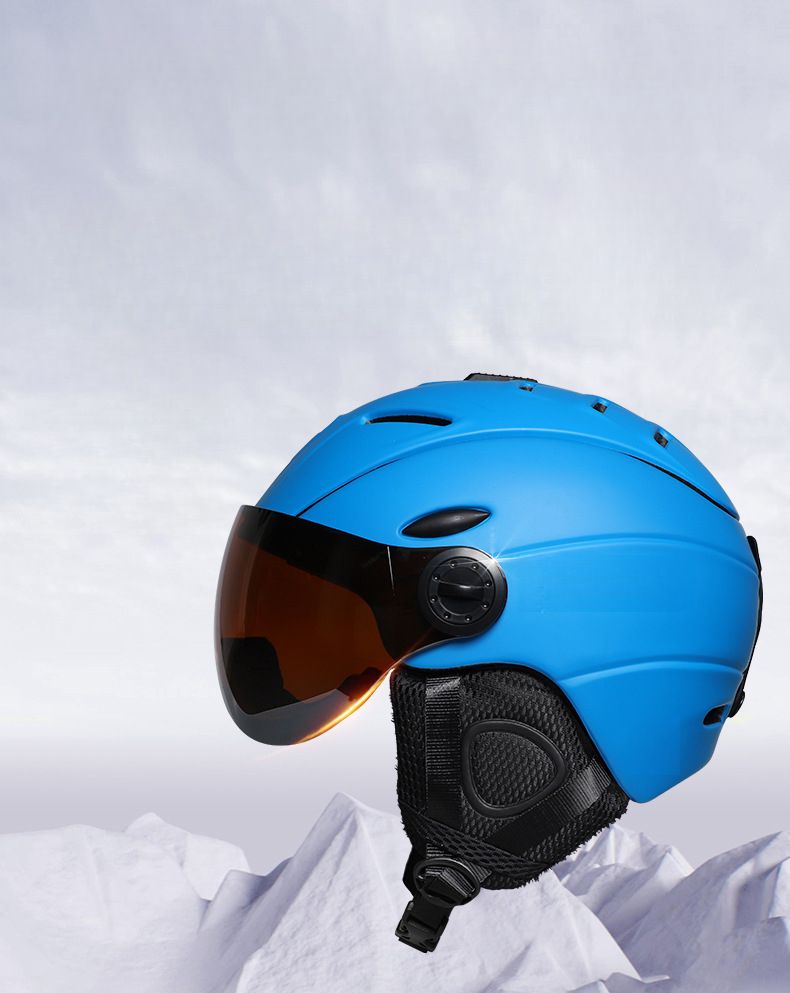 moon MIPS With Goggles Integrated Molded Unisex Protective Ski Helmet_voghion.com
