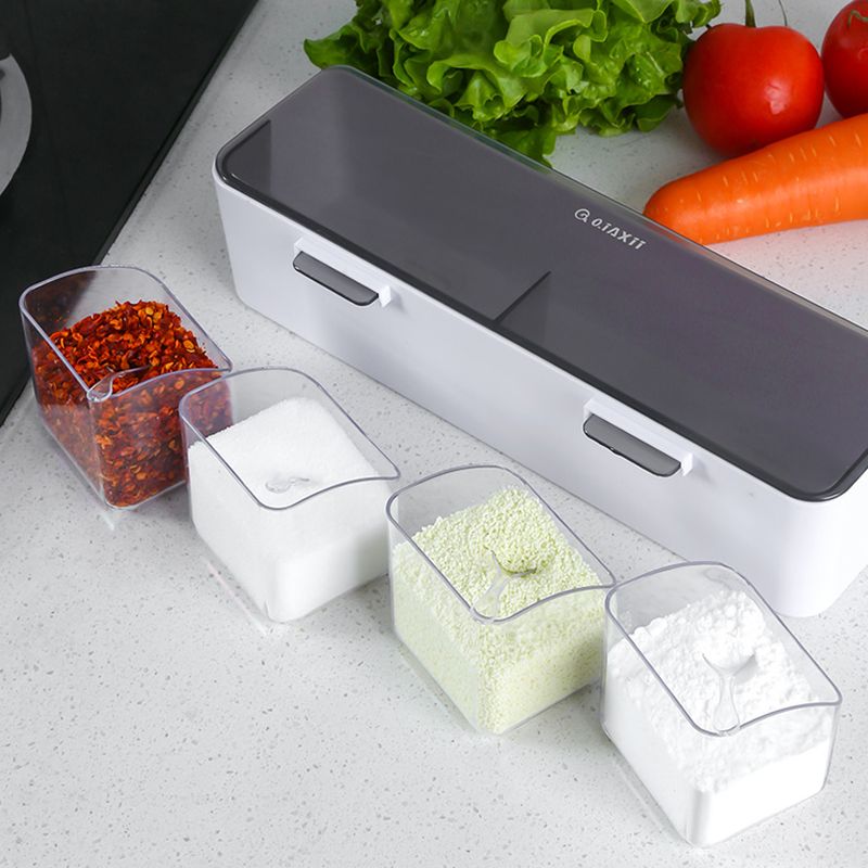 Kitchen Wall-mounted Seasoning Box Salt Pepper Spice Rack Jar Sugar Bowl for Kitchen Gadget Device Sets Spice Box Organizer Tool_voghion.com