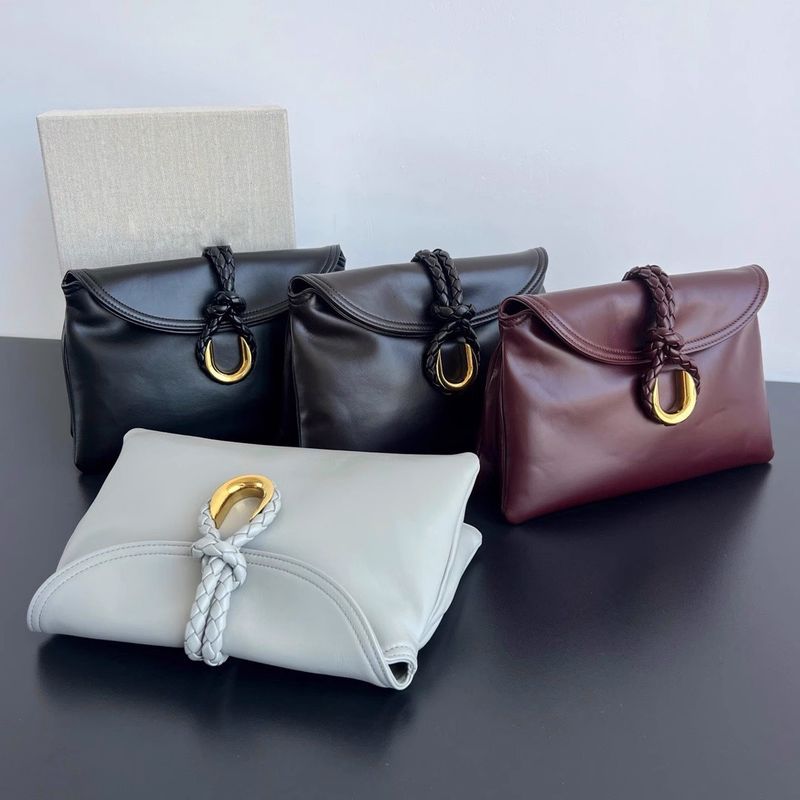 Nuova borsa a tracolla con doppia patta, texture di alta qualità, fibbia in metallo_voghion.com