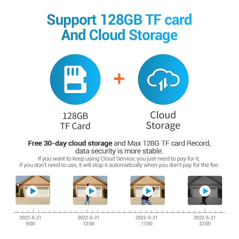 Telecamera IP WiFi intelligente QF300 da 4 MP con supporto rilevamento umanoide AI/tracciamento automatico/archiviazione cloud/visione notturna vocale bidirezionale, tipo di spina: spina UE_voghion.com