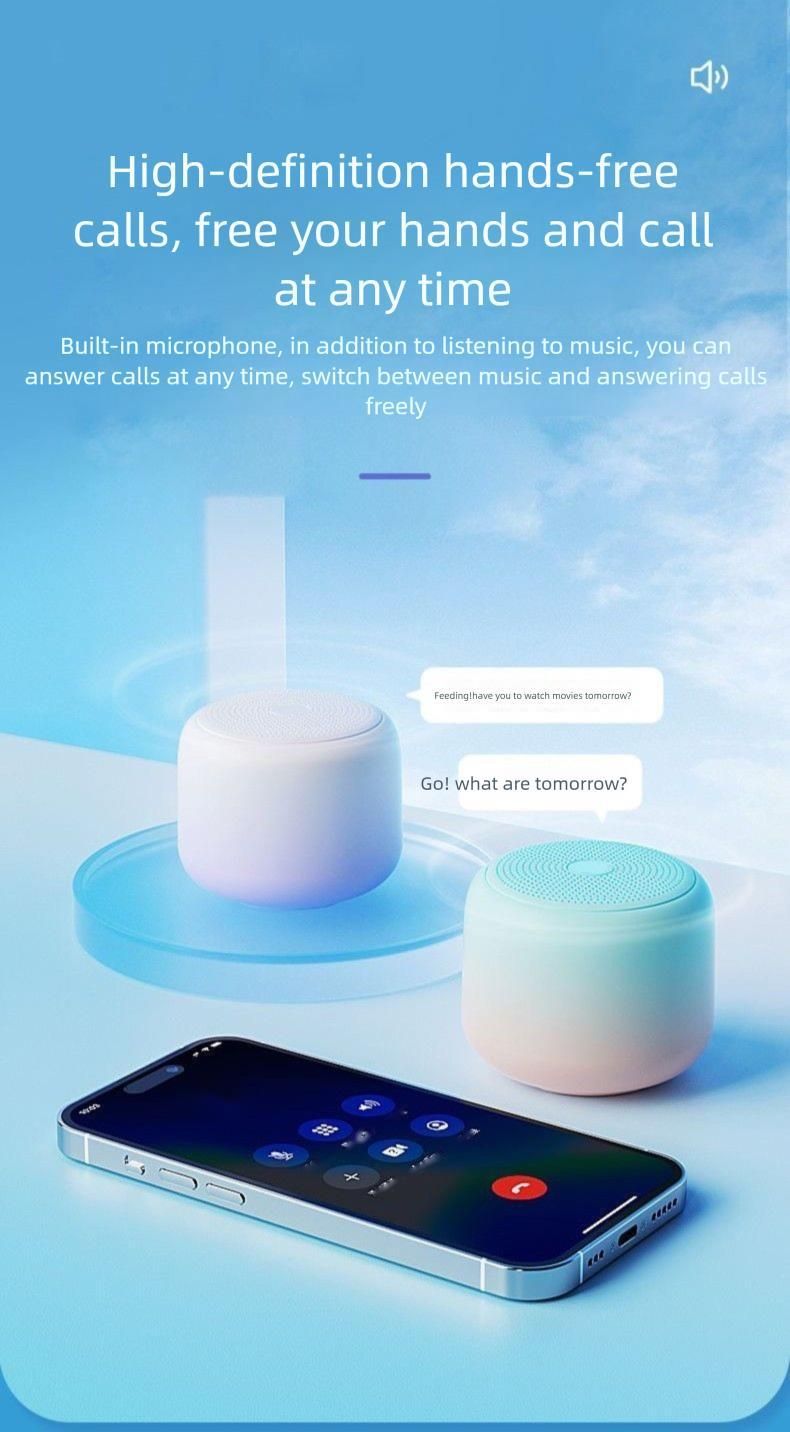 Enceinte Bluetooth rechargeable, mini caisson de basses sans fil, étanche, portable, son puissant, couleur macaron_voghion.com