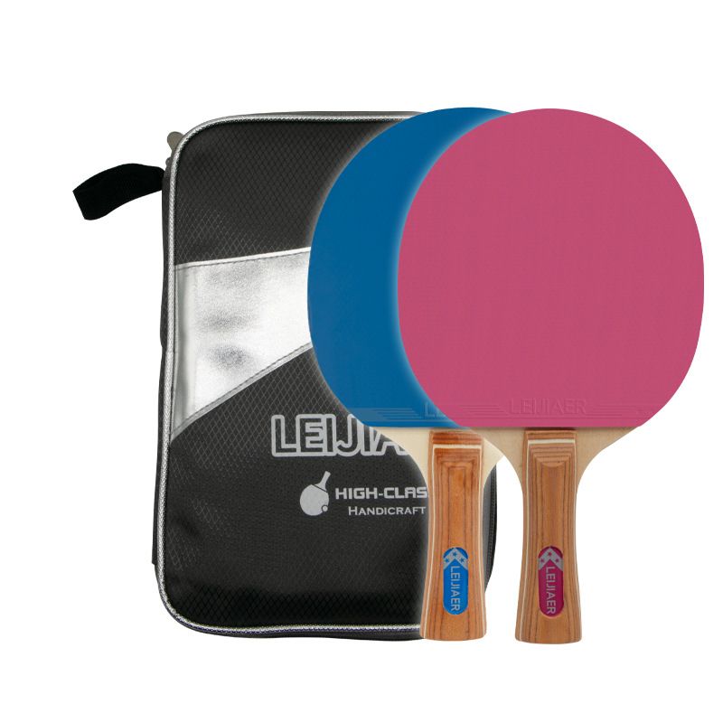 Nuovo set di racchetta da ping pong in legno massello a 7 strati, colore verde/rosa_voghion.com