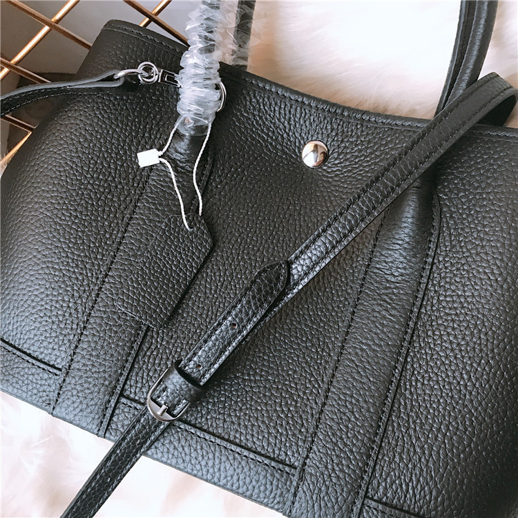 Echtes Leder Damen Gartentasche, Litschi Muster Oberschicht Rindsleder mit verstellbarem Riemen, einzelne Schulter diagonal_voghion.com
