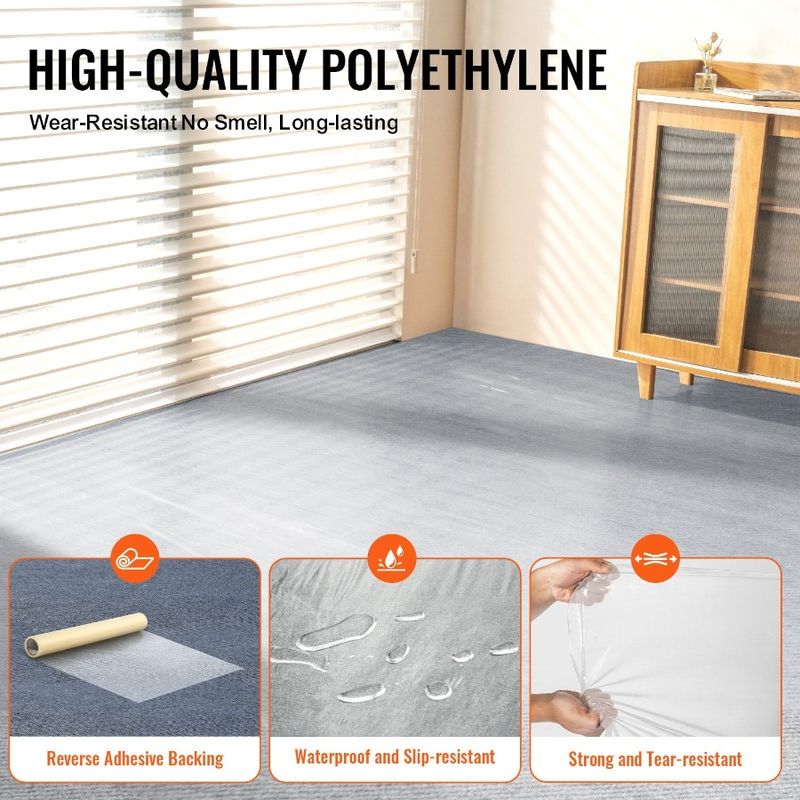 Film Shield 200' C Backing And Adhesive Carpet Surface 24 X Adhesive Floor Installation With Polyethylene Self Protection Easy_voghion.com