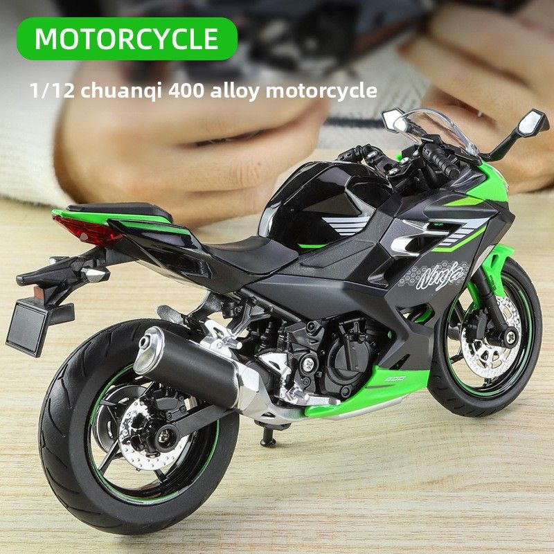 Legert motorsykkel 1:12 400 Ninja Simuleringslokomotiv Guttemodell Barn Bilsmykkegaver_voghion.com