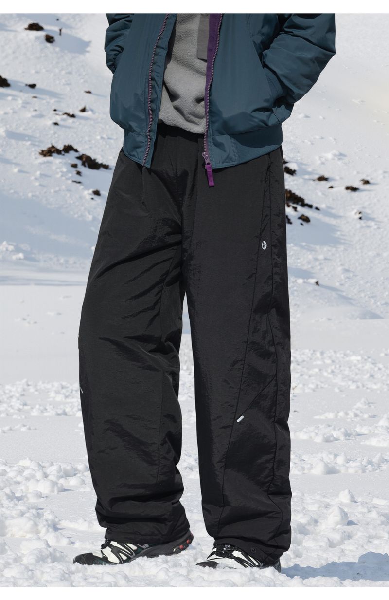 Wasserabweisende Ganzjahreshose für Herren – Wintertaugliche Baumwollmischung, Spaltfalten-Design (Schwarz/Eisengrau, M-XXXL)_voghion.com