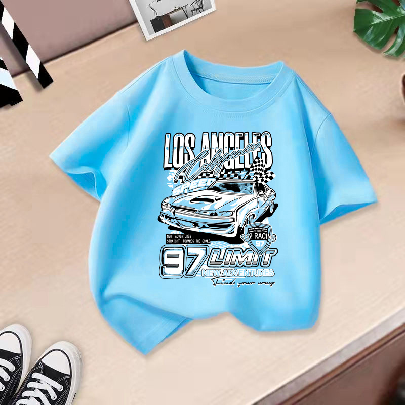Kid's Clothing Boys and girls short sleeved T-shirt summer wear 2024 new children's thin summer tops boys casual western style half sleeved_voghion.com