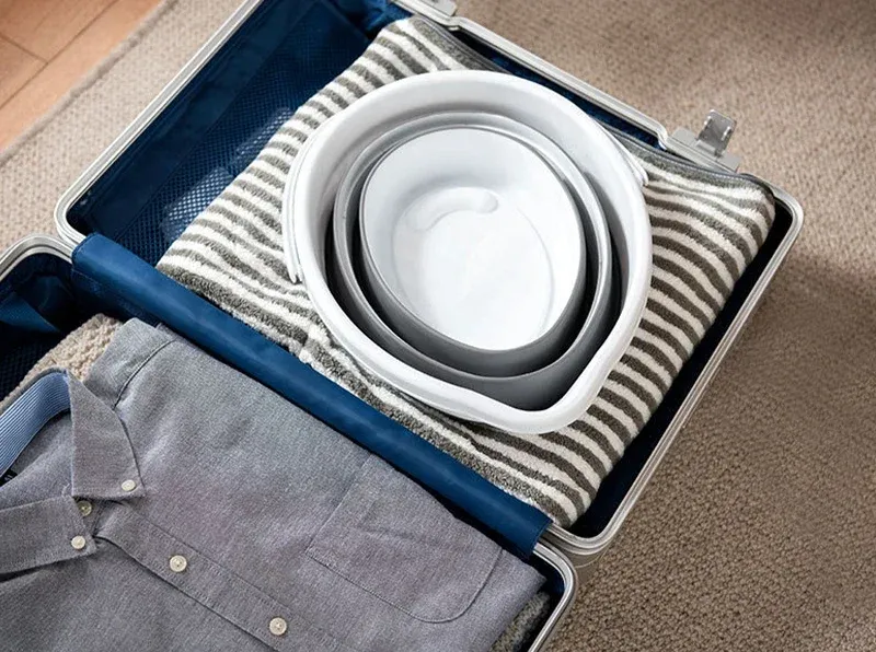 5/10/15L Portable Folding Bucket For Washing Outdoor Foldable Basin Silicone Water Bucket Camping Space Saving Car Wash Buckets_voghion.com