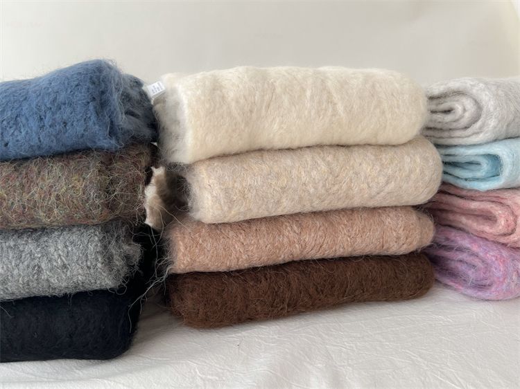 Sciarpa lavorata a maglia tinta unita in alpaca Albaka per donna in inverno, nuova miscela di lana di alta qualità, versione coreana, studentessa alla moda_voghion.com