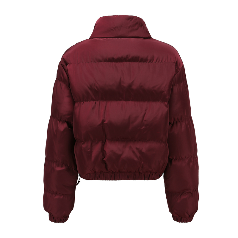 Women's fashion long sleeve high neck warm coat loose casual cotton-padded jacket_voghion.com