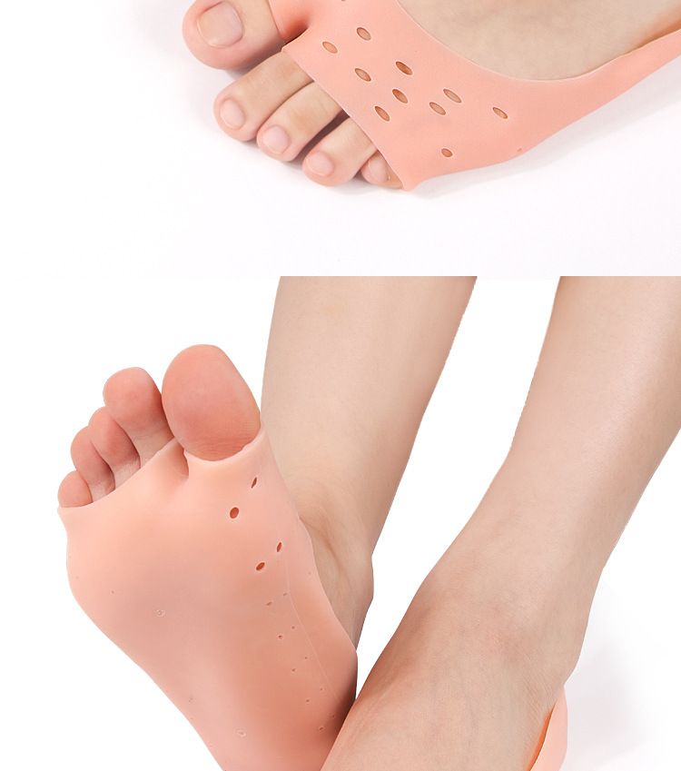 Breathable Open-Toe No-Show Socks – Anti-Slip & Seamless Toe Separation For Comfort (White, Nude, One Pair, One Size Fits Most)_voghion.com
