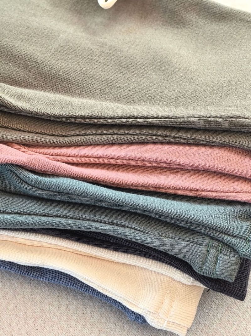 Koreansk stil forår og sommer baby tynde cropped leggings til mænd og kvinder Baomodal bløde, højelastiske ensfarvede slim-fit bukser_voghion.com