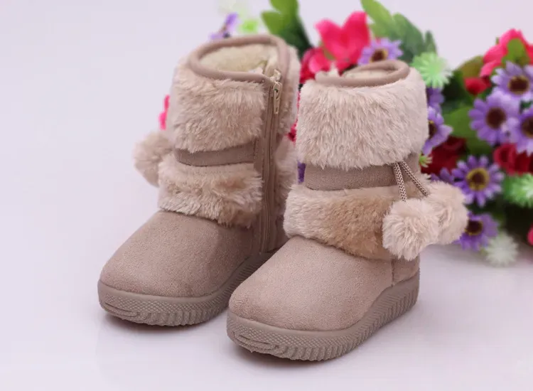 Mädchen Schnee Winter Bequeme Warme Kinder Lobbing Ball Dicke Kinder Herbst Nette Jungen Stiefel Prinzessin Schuhe_voghion.com