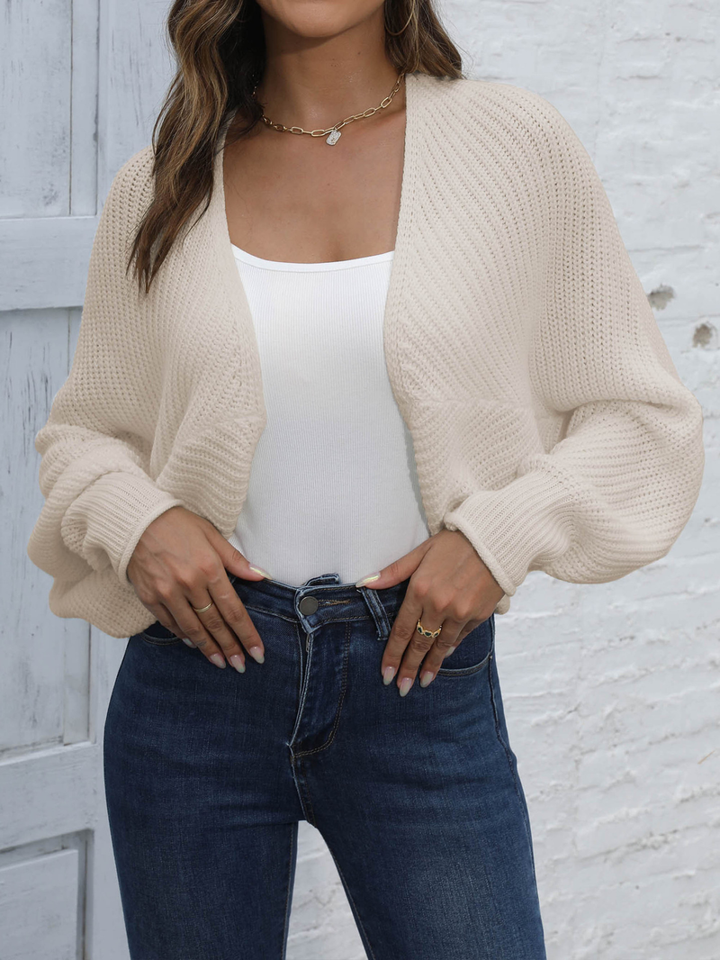 Cardigan scialle da donna alla moda, con maniche a pipistrello, asimmetrico, aperto sul davanti, casual, cappotto_voghion.com