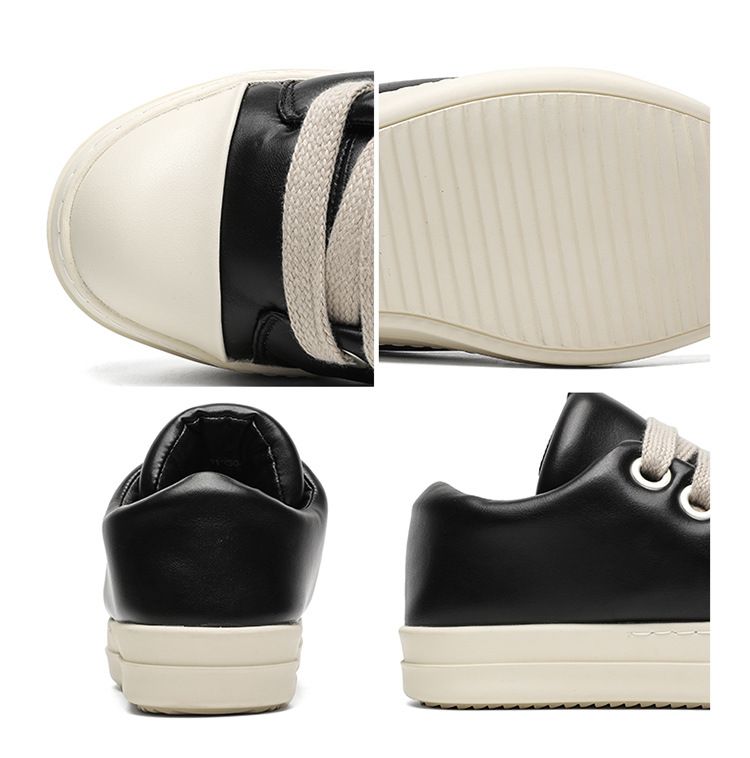 High Street Trendy Brand Fat Ding Low Top Board Bottom Thick Lace Versatile Casual Bread Shoes 6261-J_voghion.com