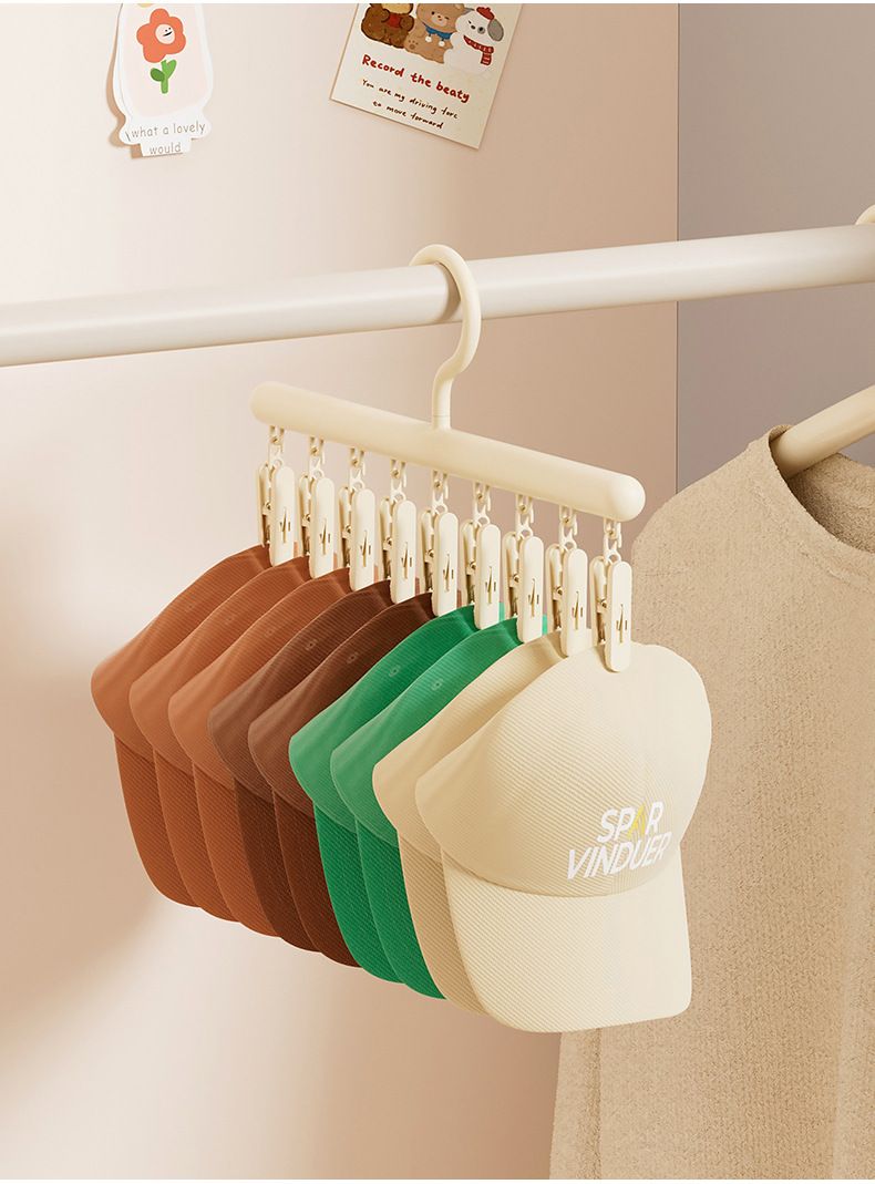 Household Hangers With Clips, High-value Non-marking Jacket Drying Racks, Multi-functional One-character Plastic Underwear And Socks Clips_voghion.com