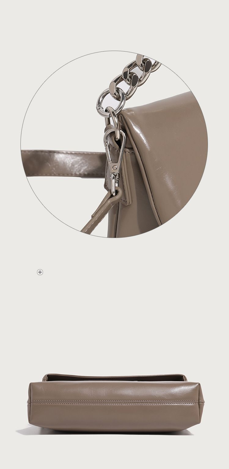 Borsa a tracolla con catena plissettata, borsa a tracolla_voghion.com