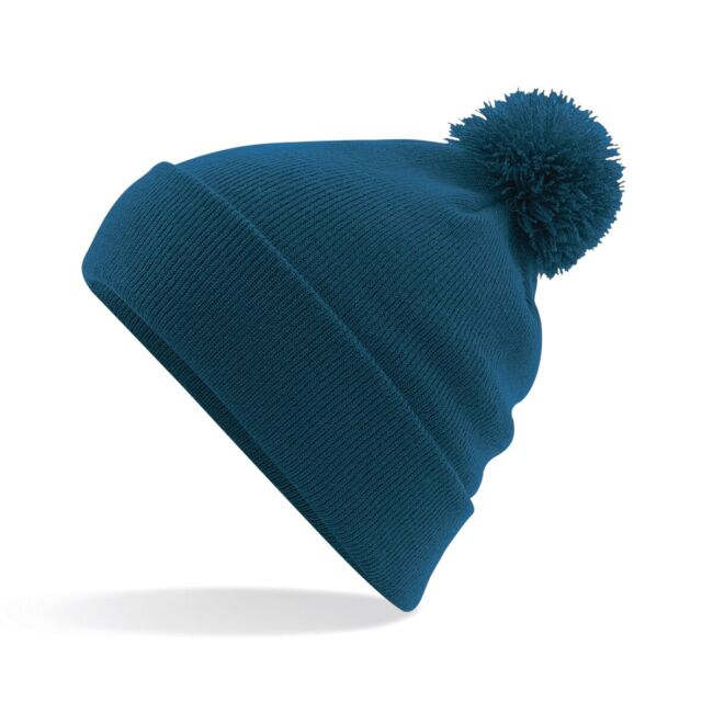 NEW POM POM BEANIE HAT MENS WOMENS PLAIN KNITTED BOBBLE WARM WINTER WOOLY CAP_voghion.com
