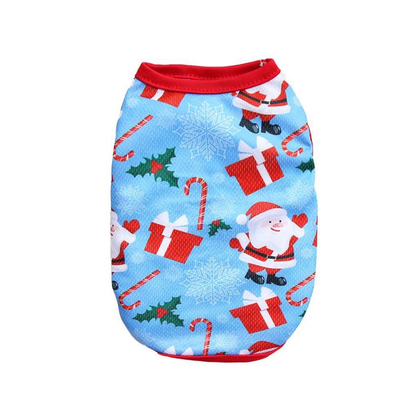 New Christmas Limited Edition Cat And Dog Clothes Vest For Pets Teddy Bichon Small Dogs Short Non-Shedding_voghion.com