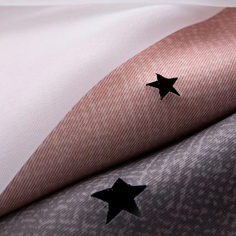 Transparente Spitzenvorhänge – halbtransparente Fenstervorhänge aus atmungsaktivem Polyester, fertig konfektioniert für Wohnzimmer/Schlafzimmer (Blau/Beige/Grau, 4 Größen)_voghion.com