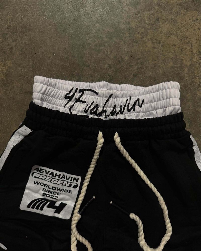 Herrenbekleidung Street Style Unisex Doppelte Taille Design Lose Große Größe Dreidimensional Bedruckte Freizeithose_voghion.com