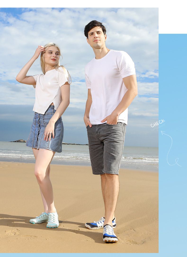 Five-Finger Couple Style Wading Snorkeling Rafting Fishing Stream Trekking Diving Shoes Beach Surfing Lace-Up Non-Slip_voghion.com
