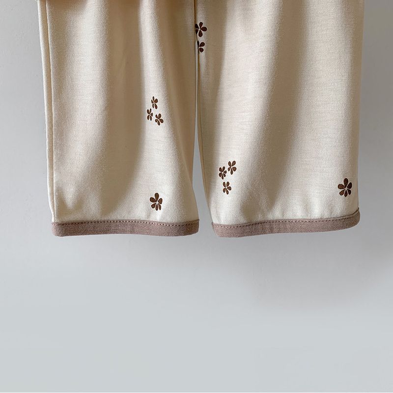 Pijamas para niños de estilo coreano Minicowmother, ropa de otoño e invierno para el hogar, ropa antibacteriana con aire acondicionado para bebés, traje para niños_voghion.com