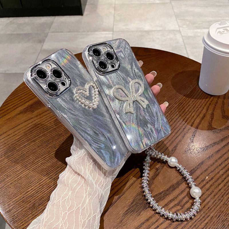 Spring and Summer Protective Case for 15 Feather Yarn Laser 11 Bow 15 Fairy 13 Hard iPhone12 Phone Case_voghion.com