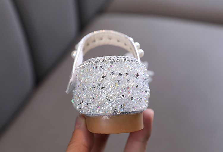 Mädchen Schleife Prinzessin Mädchen Ein-Schuh Lederschuhe Halb Sandalen_voghion.com