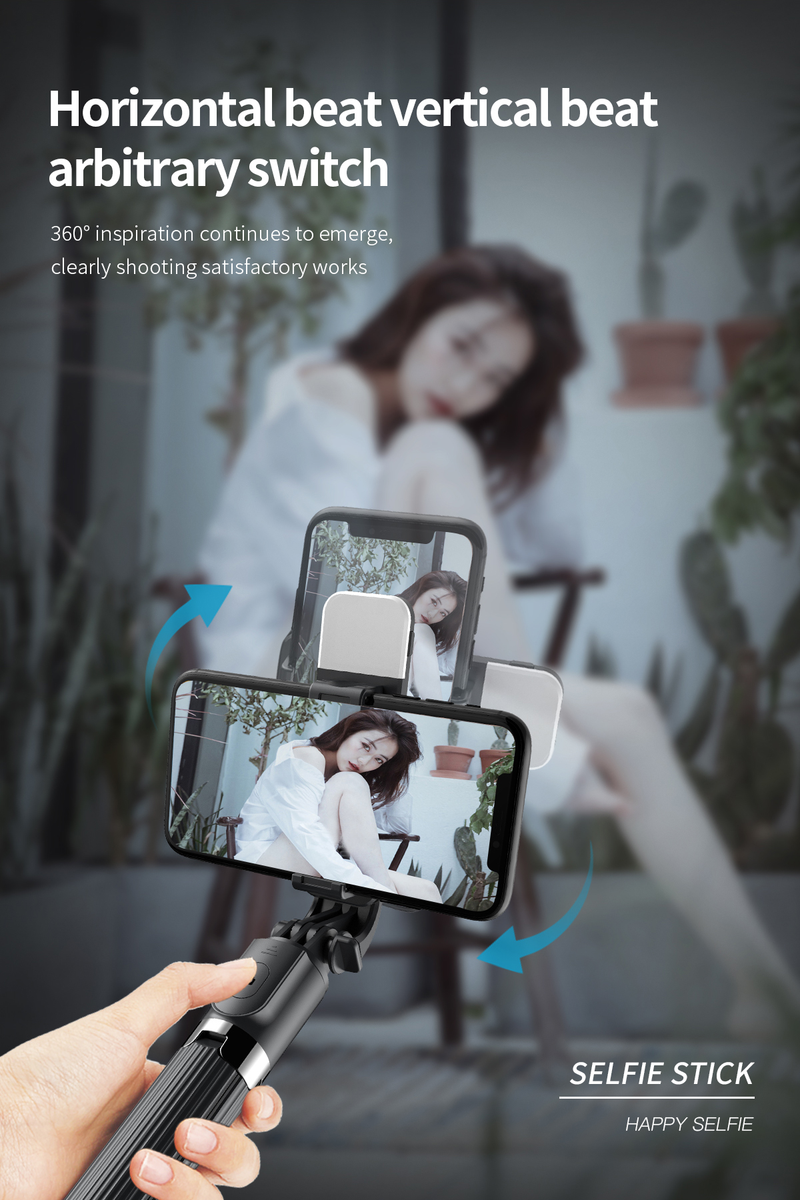 Tripé expansível para selfie com luz de preenchimento, controle de mote sem fio, compatível com iPhone, Samsung, Google,_voghion.com